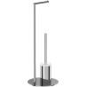 Mexen Loop standing toilet brush with paper holder, chrome - 70A71095-00