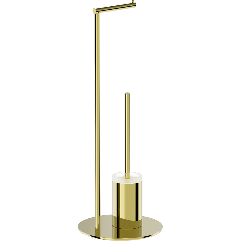 Mexen Loop stāvot tualetes birste ar tualetes papīra turētāju, zelta - 70A71095-50