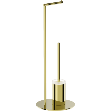 Mexen Loop staande toiletborstel met papierhouder, goud - 70A71095-50