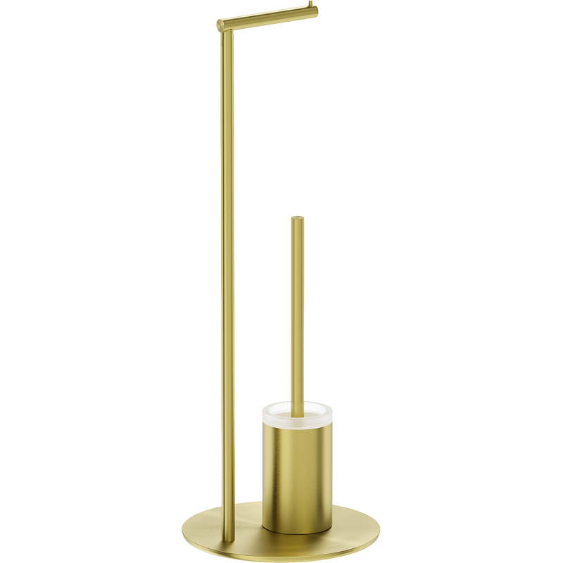 Mexen Loop stāv tualetes birste ar papīra turētāju, birstīta zelta - 70A71095-55