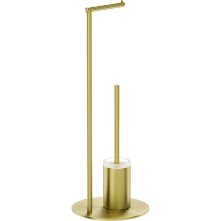 Mexen Loop stāv tualetes birste ar papīra turētāju, birstīta zelta - 70A71095-55