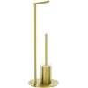 Mexen Loop stāv tualetes birste ar papīra turētāju, birstīta zelta - 70A71095-55
