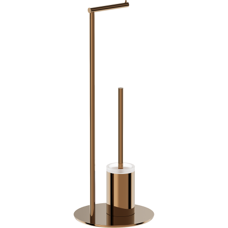 Mexen Loop stāv tualetes birste ar papīra turētāju, rozā zelts - 70A71095-60