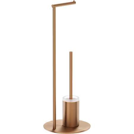 Mexen Loop stāvā tualetes birste ar tualetes papīra turētāju, matēts varš - 70A71095-65