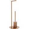 Mexen Loop stāvā tualetes birste ar tualetes papīra turētāju, matēts varš - 70A71095-65