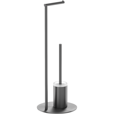 Mexen Loop stāvā tualetes birste ar papīra turētāju, gun gray matēts - 70A71095-66