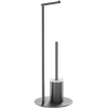 Mexen Loop stāvā tualetes birste ar papīra turētāju, gun gray matēts - 70A71095-66