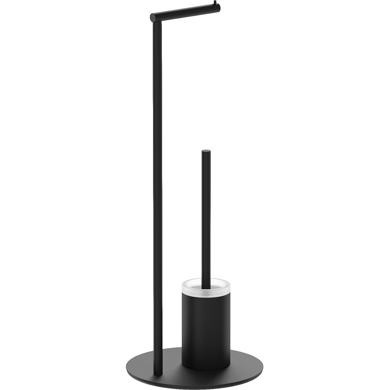 Mexen Loop brīvi stāvoša tualetes birste ar tualetes papīra turētāju, melna - 70A71095-70