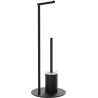 Mexen Loop brīvi stāvoša tualetes birste ar tualetes papīra turētāju, melna - 70A71095-70