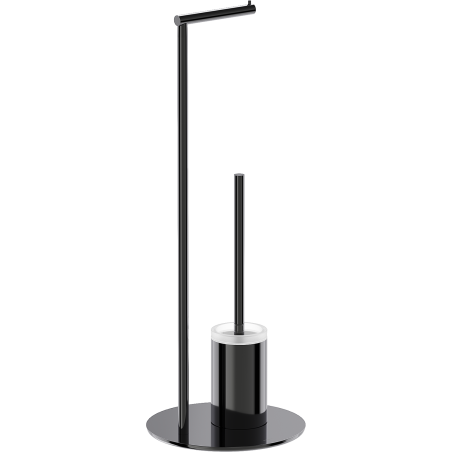 Mexen Loop brīvi stāvoša tualetes birste ar papīra turētāju, melns hroms - 70A71095-73