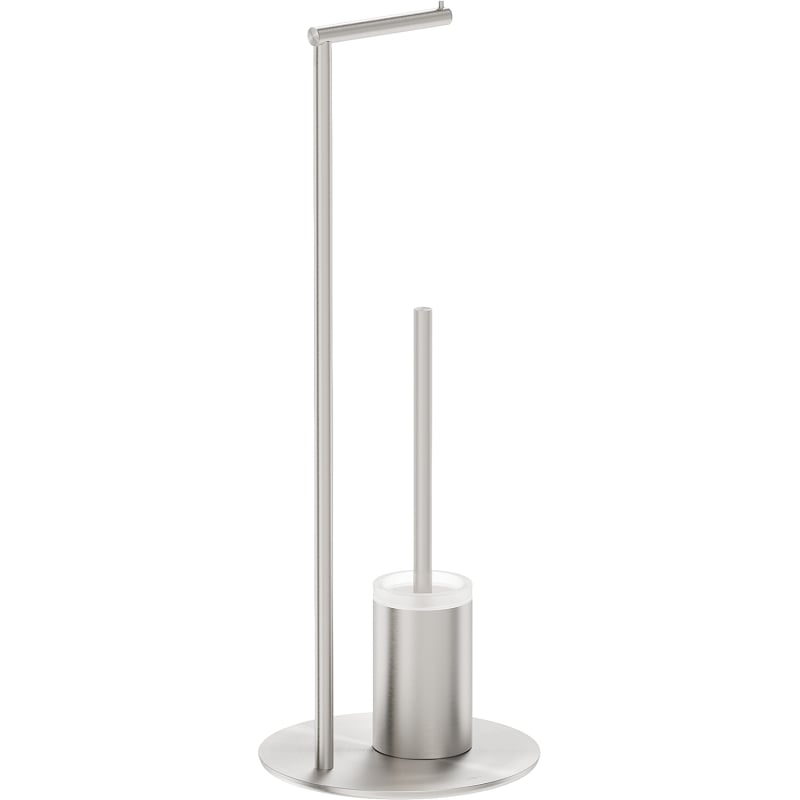 Mexen Loop escova de sanita de pé com suporte para papel, níquel escovado - 70A71095-97