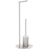 Mexen Loop standing toilet brush with paper holder, brushed nickel - 70A71095-97