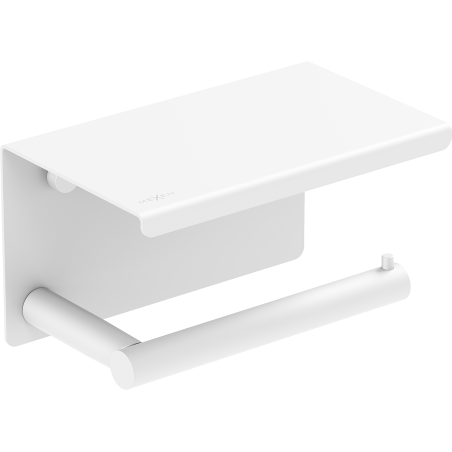 Mexen Loop toilet paper holder with shelf, white - 70A71022-20