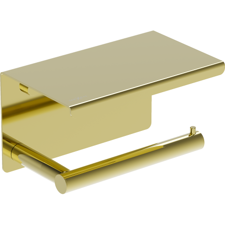 Mexen Loop tualetes papīra turētājs ar plauktu, zelta - 70A71022-50