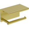 Mexen Loop toilet paper holder with shelf, brushed gold - 70A71022-55