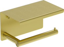Mexen Loop toilet paper holder with shelf, brushed gold - 70A71022-55