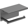 Mexen Loop tualettpaberi hoidik riiuliga, harjatud gunmetal - 70A71022-66