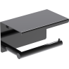 Mexen Loop suporte para papel higiénico com prateleira, black chrome - 70A71022-73
