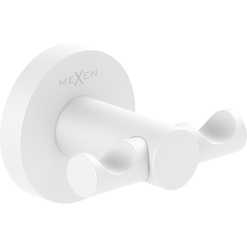Mexen Ovio διπλό άγκιστρο για πετσέτα, λευκό - 70A19512-20