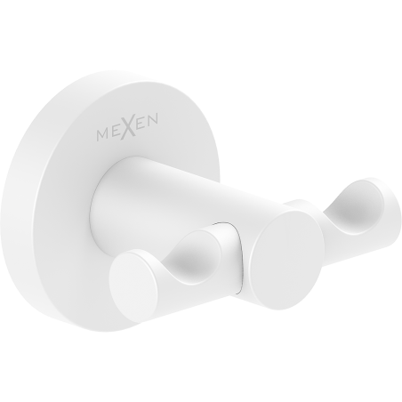 Mexen Ovio gancho duplo para toalhas, branco - 70A19512-20