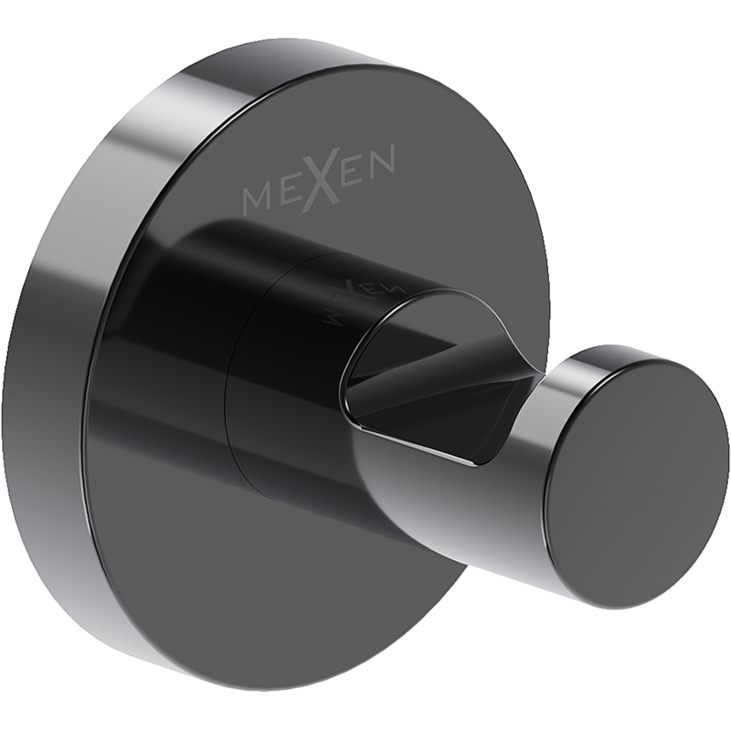 Mexen Ovio haczyk na ręcznik, black chrome - 70A19511-73