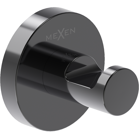Mexen Ovio gancho para toalha, black chrome - 70A19511-73