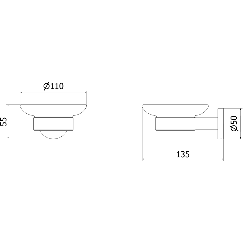 Mexen Ovio ziepju trauks, melns - 70A19555-70