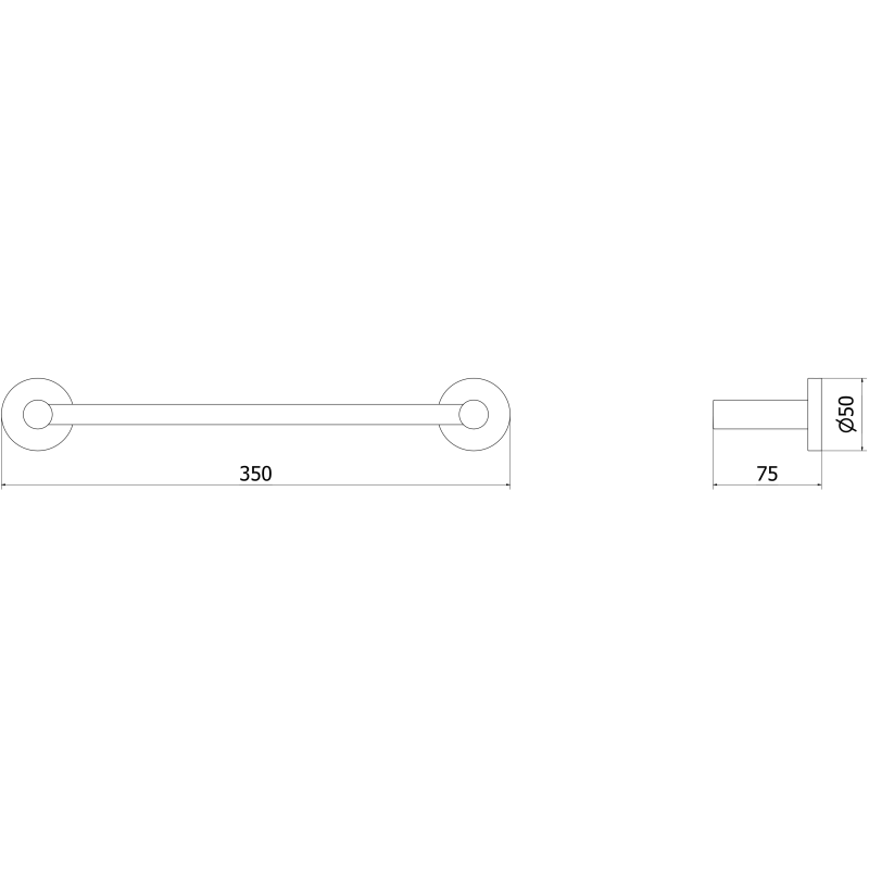 Mexen Ovio dvieļu pakaramais, matēts niķelis - 70A19541-97