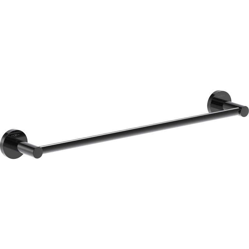 Mexen Ovio suporte para toalhas, cromado preto - 70A19543-73