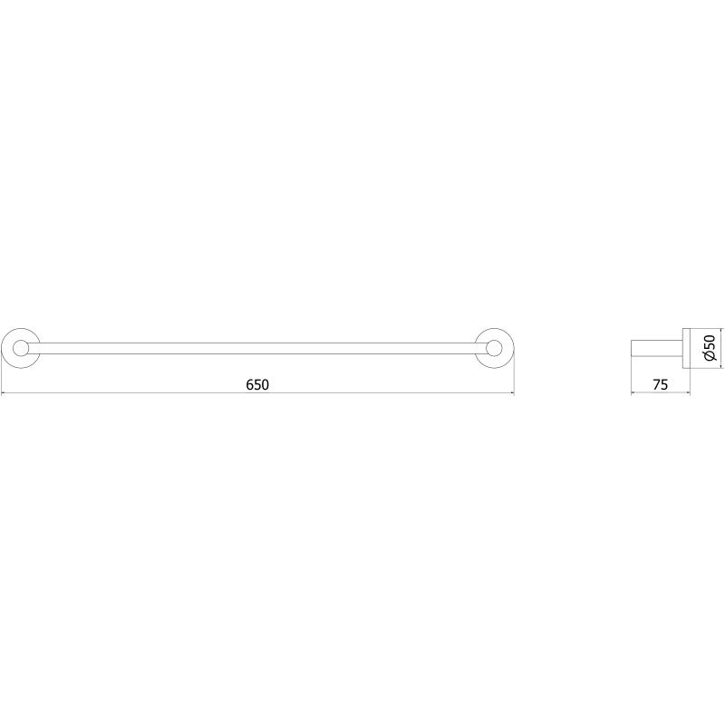 Mexen Ovio dvieļu pakaramais, melns - 70A19545-70