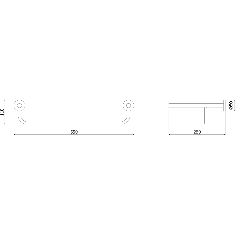 Mexen Ovio support de serviette, chromé - 70A19581-00