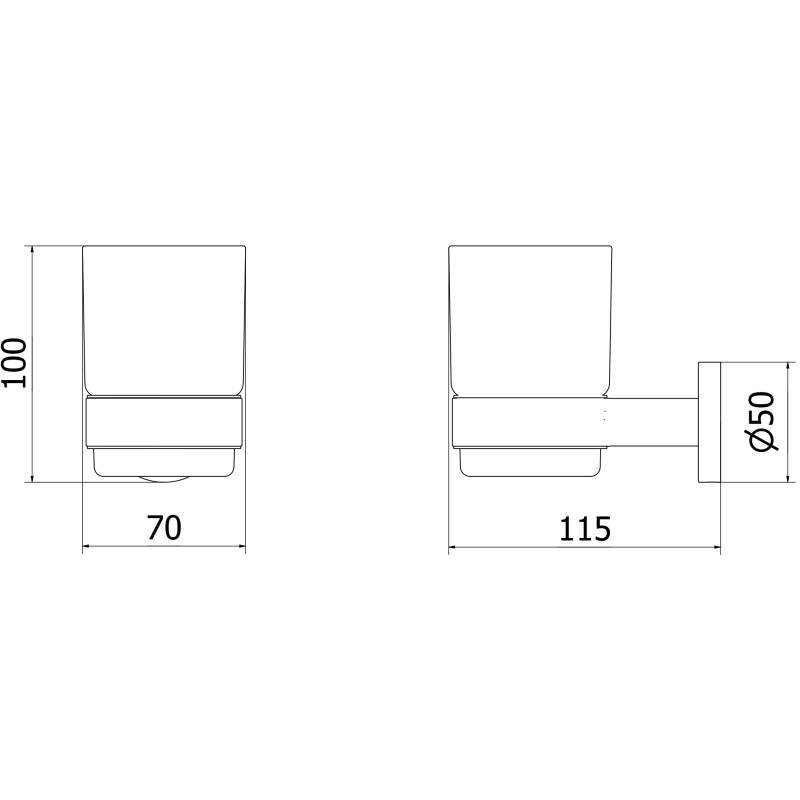 Mexen Ovio zobu birstīšu turētājs, balts - 70A19551-20