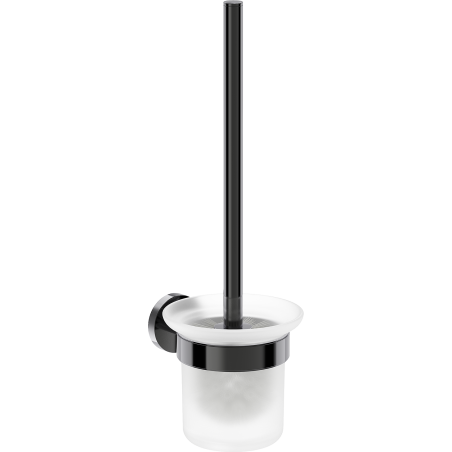 Mexen Ovio toiletborstel, black chrome - 70A19571-73