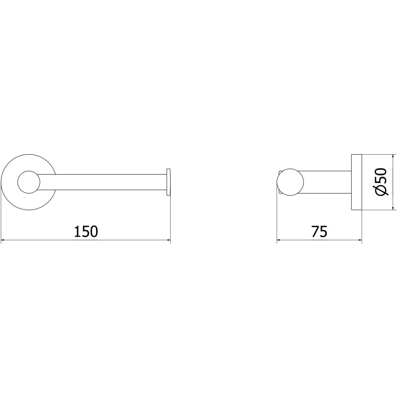 Mexen Ovio Toilettenpapierhalter, gebürstetes Gun Gray - 70A19525-66