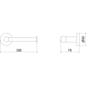 Mexen Ovio Toilettenpapierhalter, gebürstetes Gun Gray - 70A19525-66