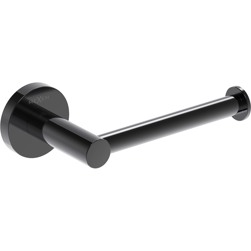 Mexen Ovio tualetes papīra turētājs, melns hroms - 70A19525-73