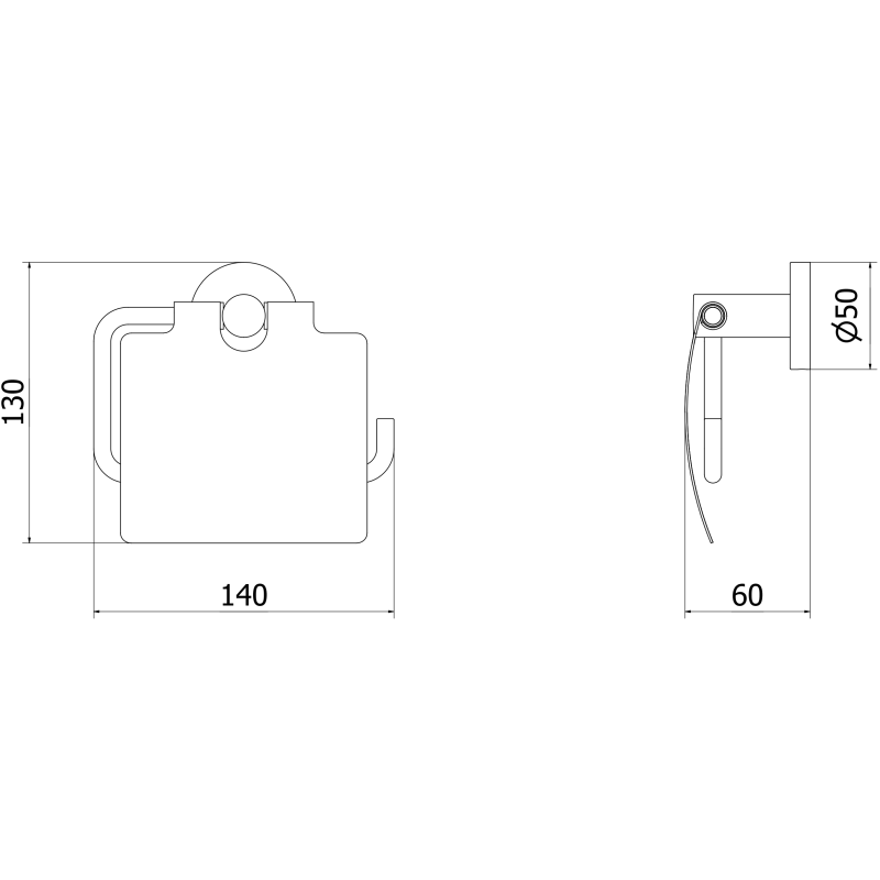 Mexen Ovio tualetes papīra turētājs, balts - 70A19521-20