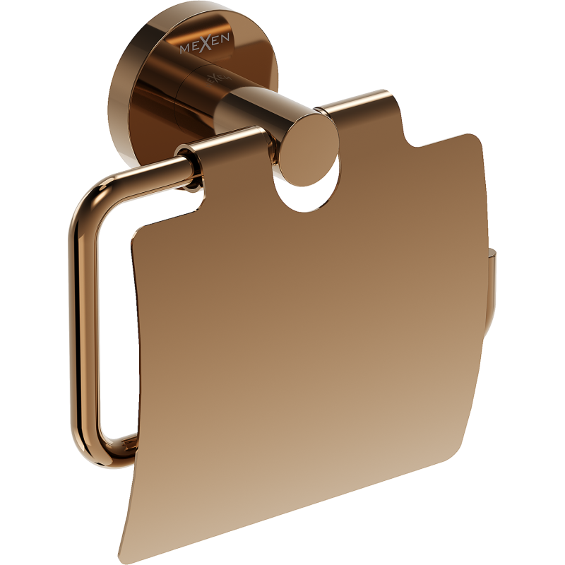 Mexen Ovio tualetes papīra turētājs, rozā zelts - 70A19521-60