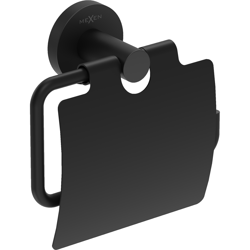 Mexen Ovio tualetes papīra turētājs, melns - 70A19521-70