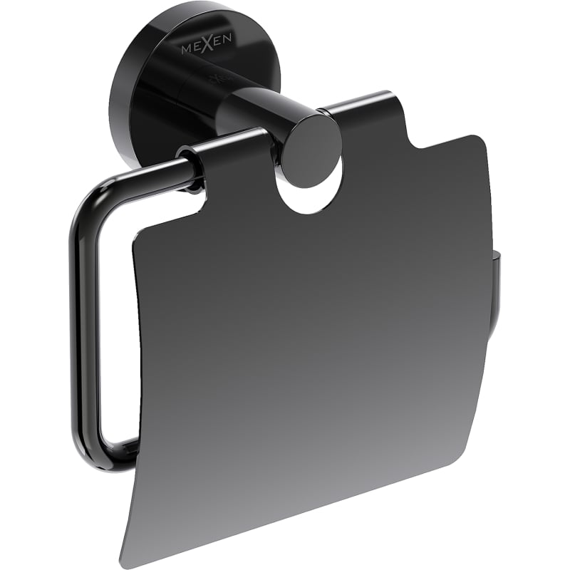 Mexen Ovio support de papier toilette, chrome noir - 70A19521-73