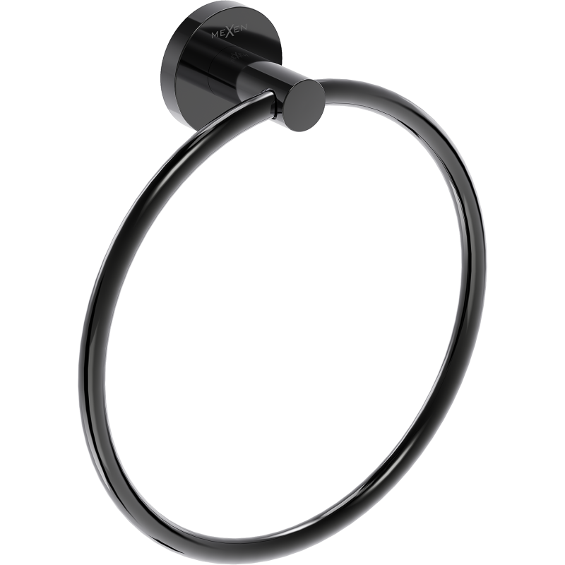 Mexen Ovio wieszak na ręcznik, black chrome - 70A19531-73