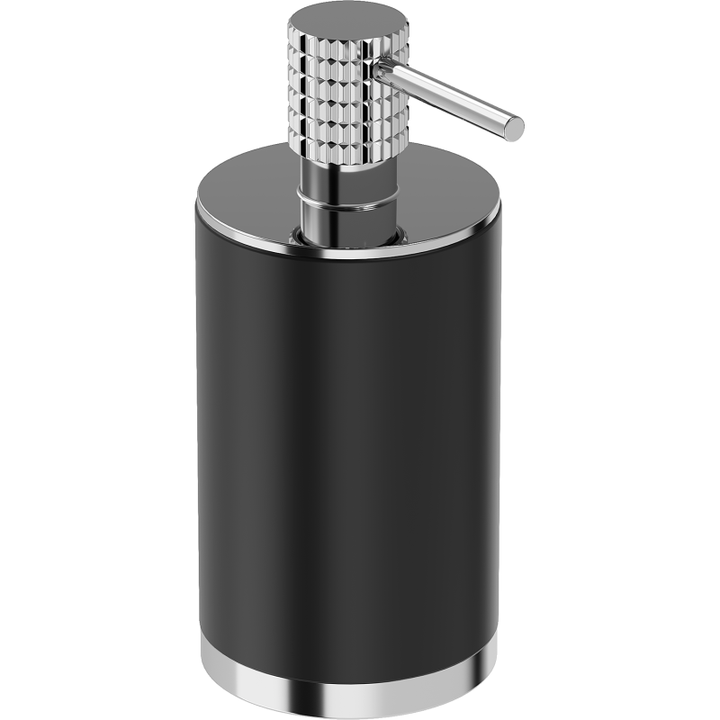 Mexen Triv stāvveida ziepju dozators, melns/hroms - 70A33059-00B