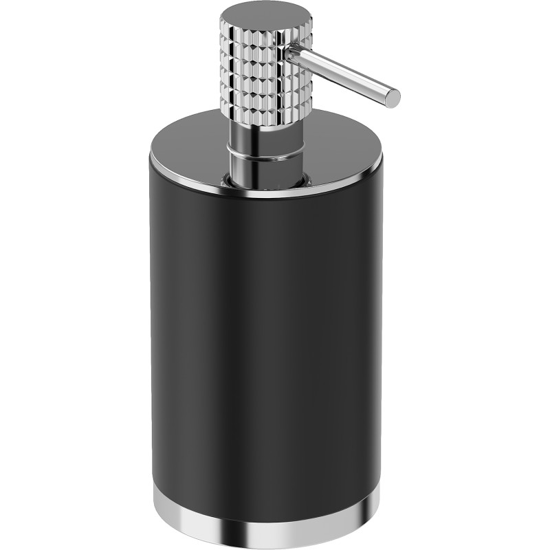 Mexen Triv stehender Seifenspender, schwarz/chrom - 70A33059-00B