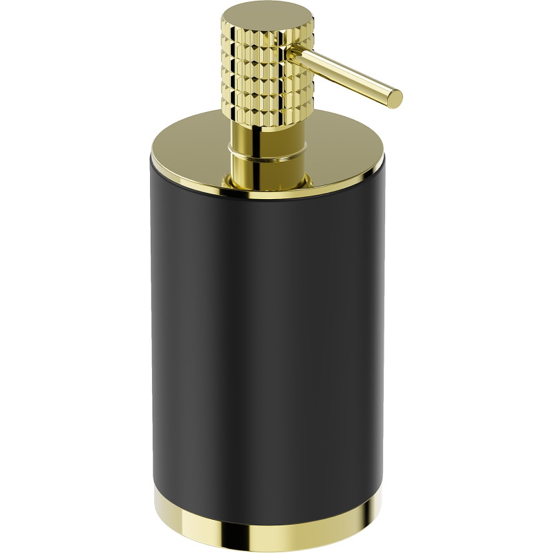 Mexen Triv distributeur de savon sur pied, noir/doré - 70A33059-50B