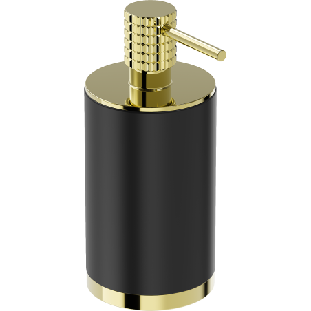 Mexen Triv staande zeepdispenser, zwart/goud - 70A33059-50B