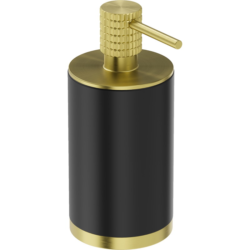 Mexen Triv distributeur de savon sur pied, noir/or brossé - 70A33059-55B