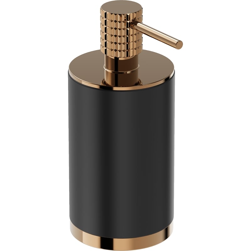 Mexen Triv dispensador de sabão de pé, preto/ouro rosa - 70A33059-60B