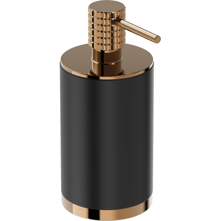Mexen Triv stehender Seifenspender, schwarz/roségold - 70A33059-60B