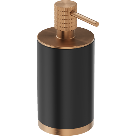 Mexen Triv stāvkrājumā stāvošs ziepju dozators, melns/birstēts varš - 70A33059-65B