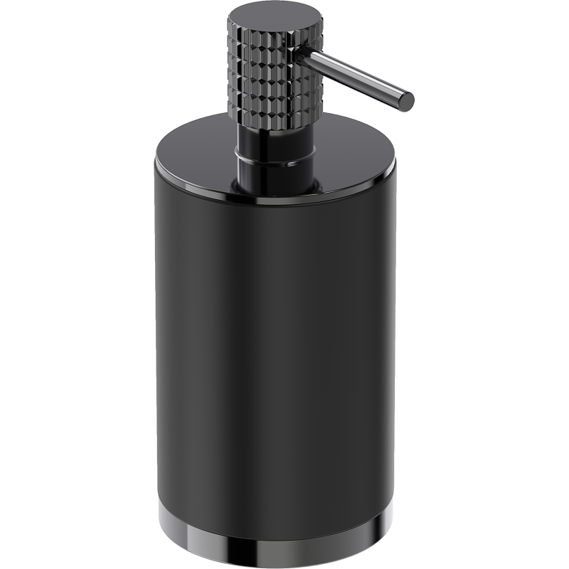 Mexen Triv brīvi stāvošs ziepju dozators, melns/melns hroms - 70A33059-73B